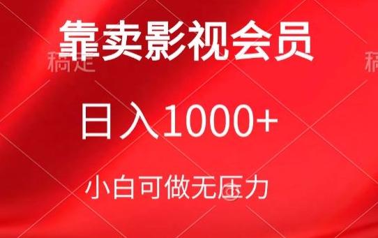 靠卖影视会员，日入1000+，落地保姆级教程，新手可学【揭秘】-网赚项目平台