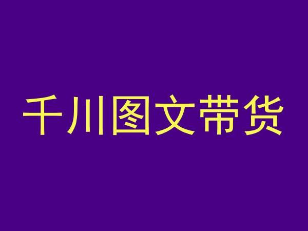 千川图文带货，测品+认知+实操+学员问题，抖音千川教程投放教程-网赚项目平台