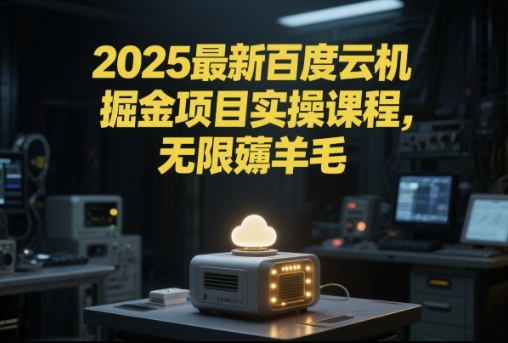 2025最新百度云机掘金项目实操课程单窗口保底5-10元月收益单窗口150+【揭秘】-网赚项目平台
