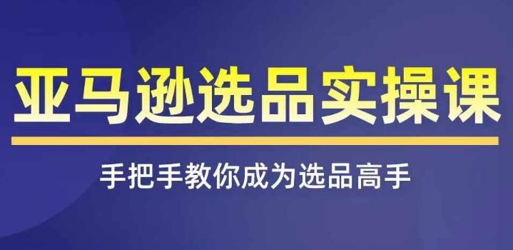 亚马逊选品实操课程，快速掌握亚马逊选品的技巧，覆盖亚马逊选品所有渠道-网赚项目平台