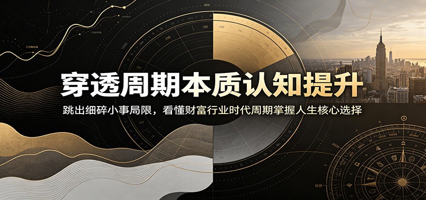 穿透周期本质认知提升：跳出细碎小事局限，看懂财富行业时代周期掌握人生核心选择-网赚项目平台