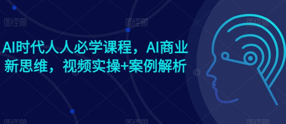 AI时代人人必学课程，AI商业新思维，视频实操+案例解析【赠AI商业爆款案例】-网赚项目平台