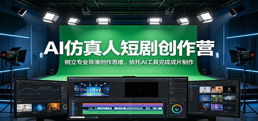 AI仿真人短剧创作营：树立专业导演创作思维，依托AI工具完成成片制作-网赚项目平台