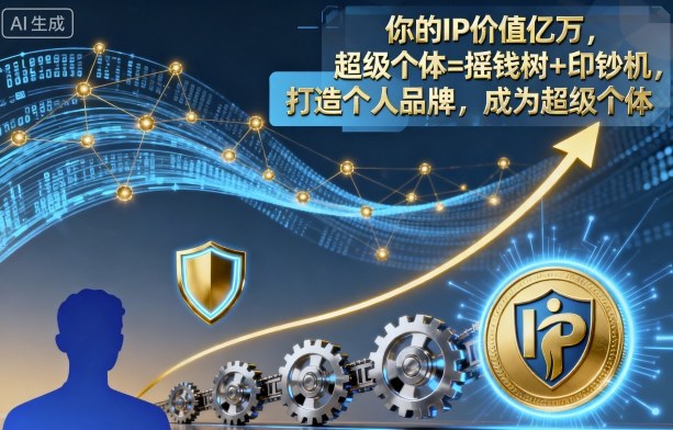 你的IP价值亿万，超级个体=摇钱树+印钞机，打造个人品牌，成为超级个体-网赚项目平台