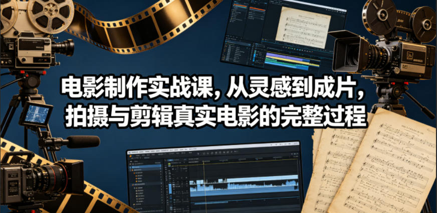 电影制作实战课，从灵感到成片，拍摄与剪辑真实电影的完整过程【原创双语字幕】-网赚项目平台