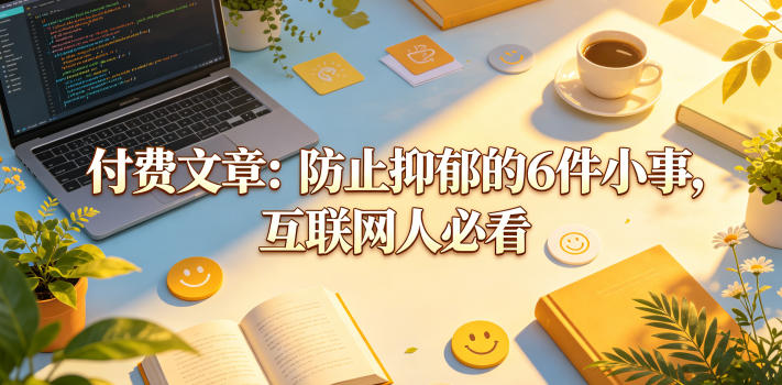 付费文章：防止抑郁的6件小事，互联网人必看！-网赚项目平台