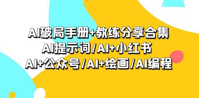 (9351期)AI破局手册+教练分享合集：AI提示词/AI+小红书 /AI+公众号/AI+绘画/AI编程-网赚项目平台