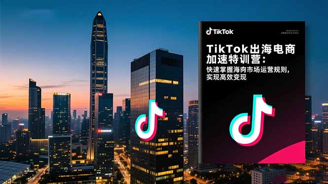 TikTok出海电商加速特训营：快速掌握海外市场运营规则，实现高效变现-网赚项目平台