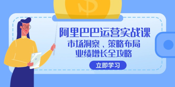 阿里巴巴运营实战课：市场洞察、策略布局、业绩增长全攻略-网赚项目平台