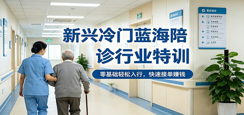 新兴冷门蓝海陪诊行业特训，零基础轻松入行，快速接单赚钱-网赚项目平台