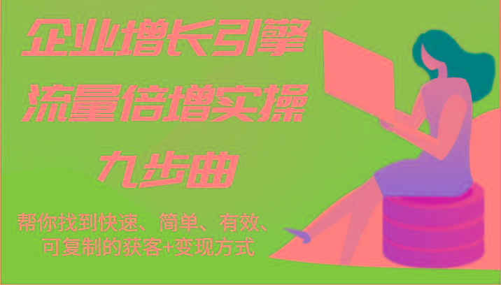 企业增长引擎流量倍增实操九步曲，帮你找到快速、简单、有效、可复制的获客+变现方式-网赚项目平台