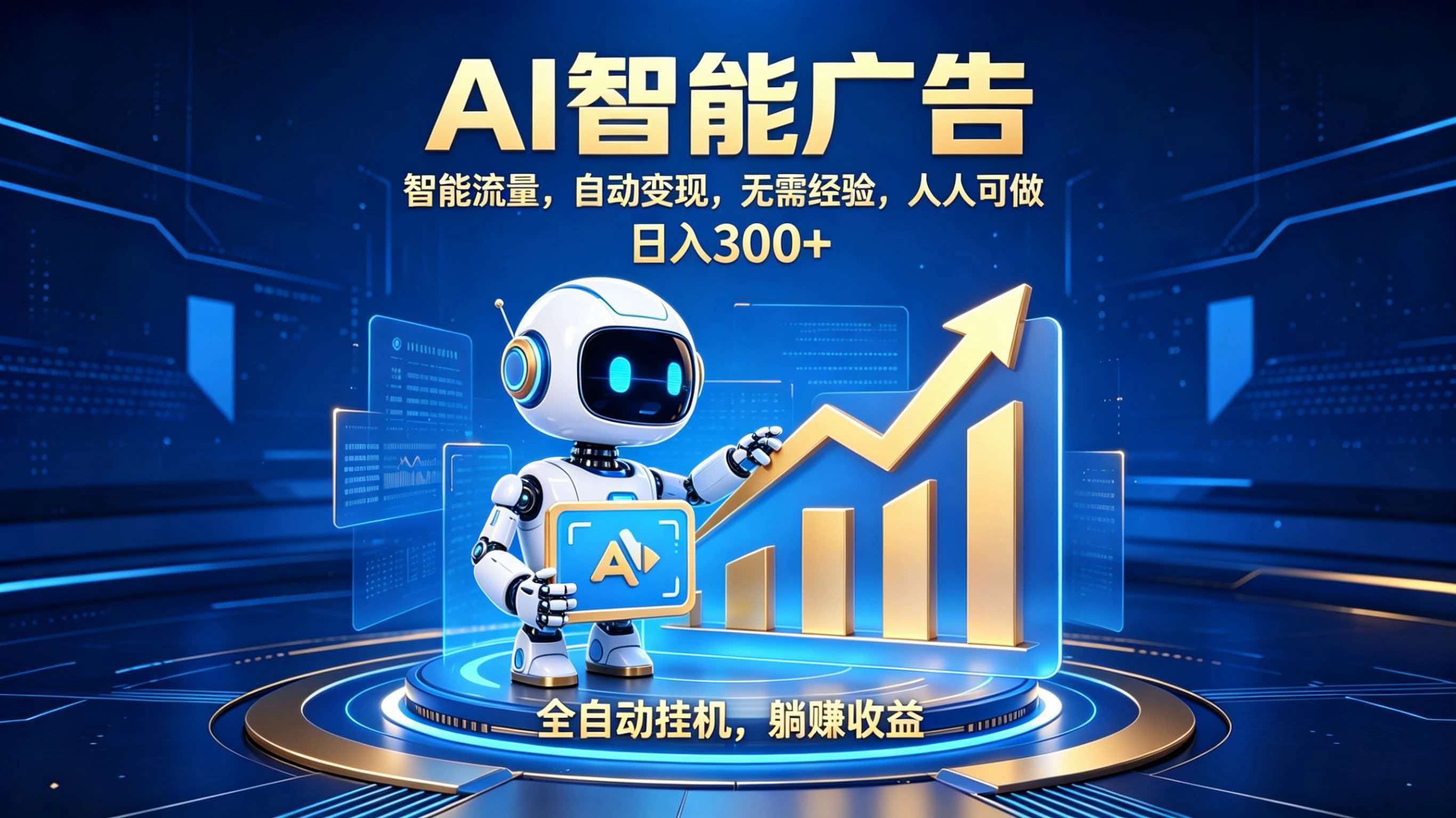 轻资产新赛道，全自动AI广告，打造持续收益-网赚项目平台
