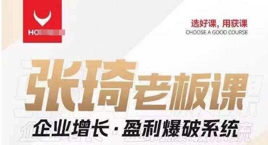 【组合课】张琦张琦老板企业增长·盈利爆破系统（直播专享）-网赚项目平台