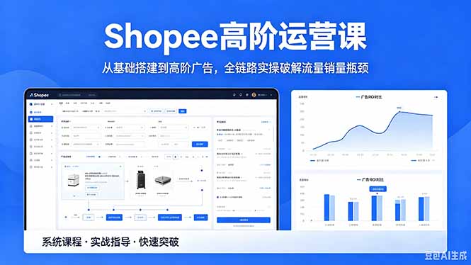 Shopee高阶运营课-2026年5月更新，从基础搭建到高阶广告，全链路实操破解流量销量瓶颈-网赚项目平台