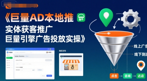 巨量AD本地推实体获客推广，巨量引擎广告投放实操-网赚项目平台