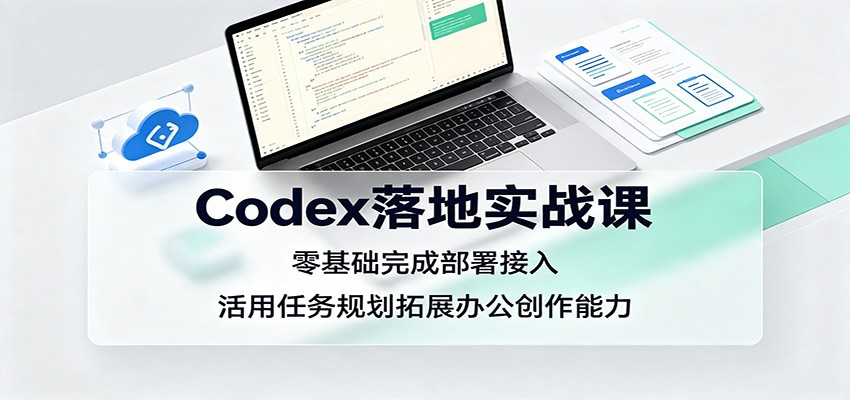 Codex落地实战课：零基础完成部署接入，活用任务规划拓展办公创作能力-网赚项目平台