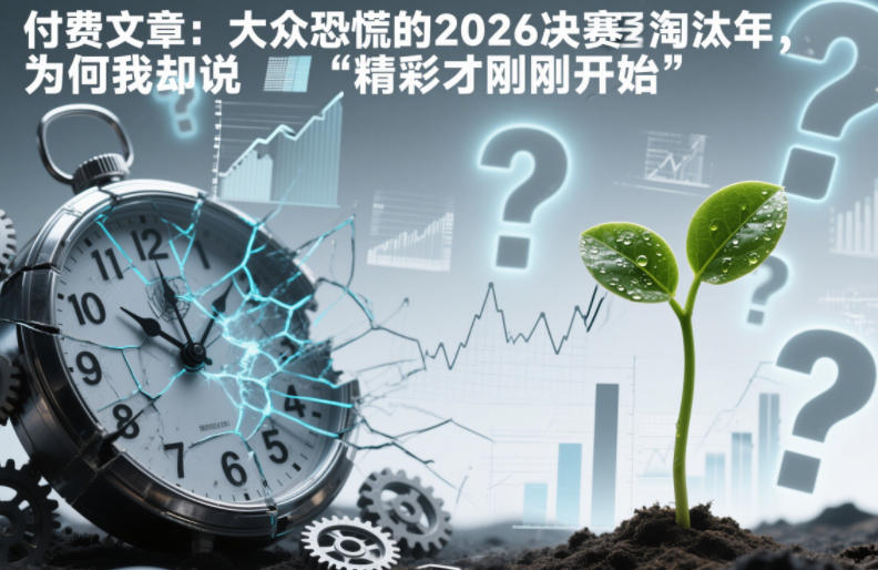 付费文章：大众恐慌的2026决赛淘汰年，为何我却说“精彩才刚刚开始”？-网赚项目平台