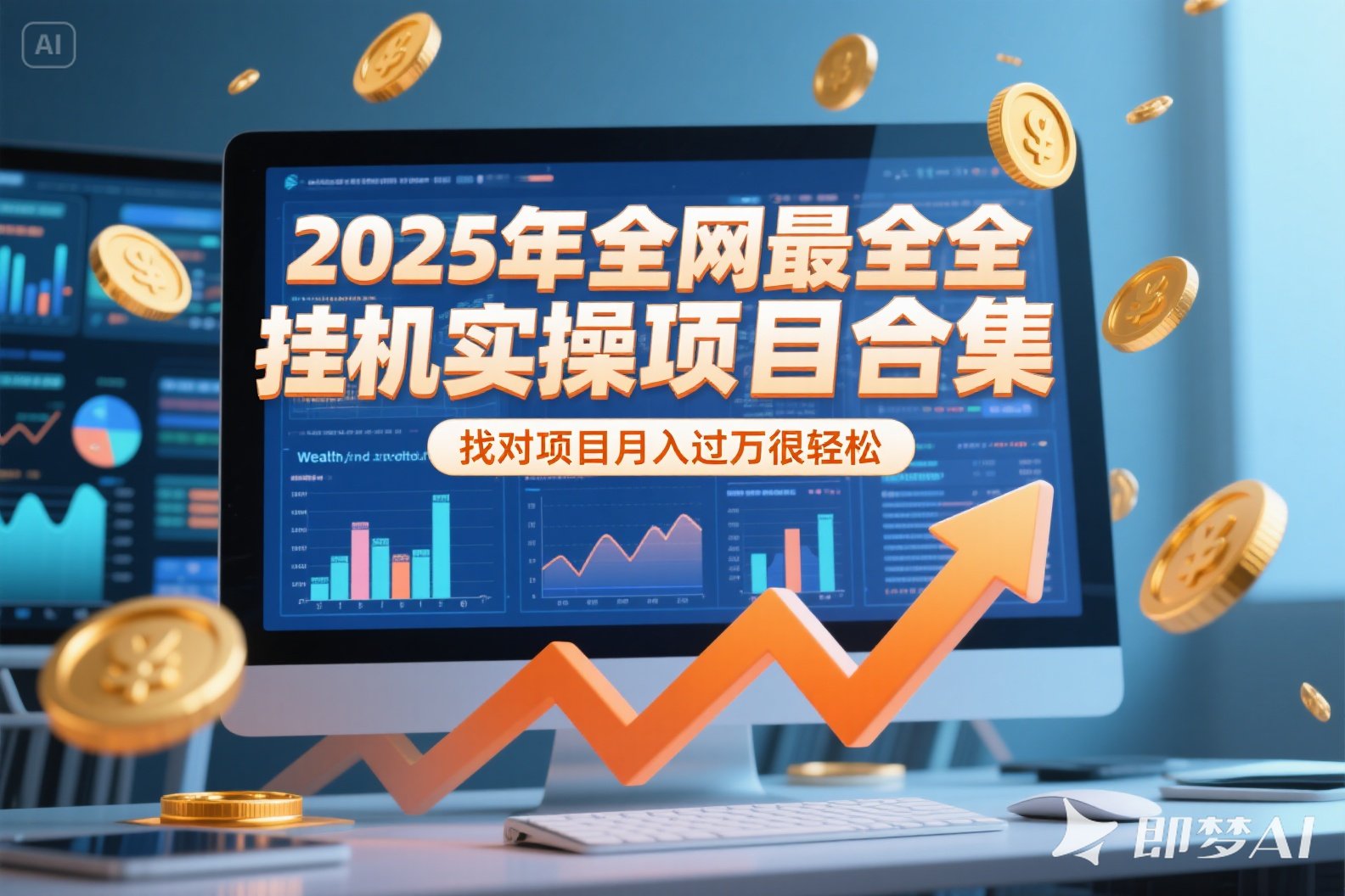 2025年挂机实操项目实操演练，挂机类型，AI直播类型，轻资产创业类型…-网赚项目平台