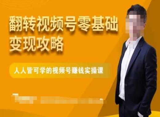 微信视频号零基础变现攻略，人人皆可学的视频号赚钱实操课-网赚项目平台