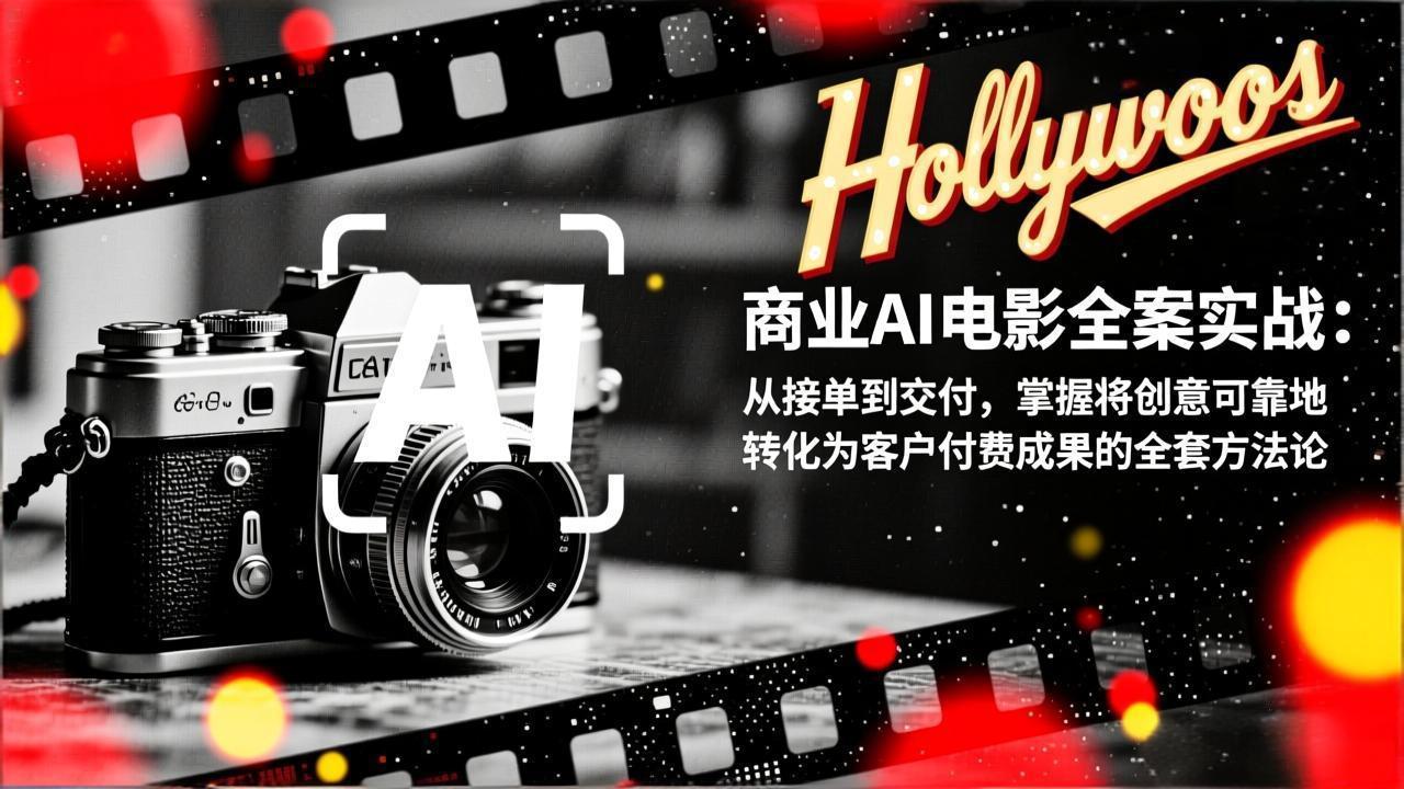 商业AI电影全案实战：从接单到交付，掌握将创意可靠地转化为客户付费成果的全套方法论-网赚项目平台