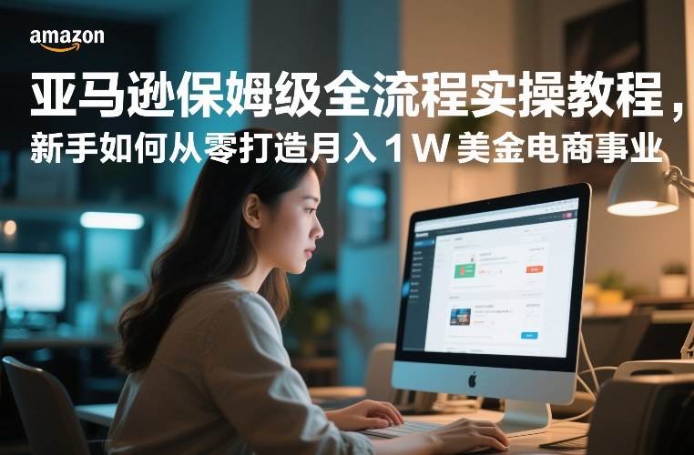 亚马逊保姆级全流程实操教程,新手如何从零打造月入1W美金电商事业-网赚项目平台
