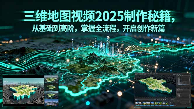 三维地图视频2025制作秘籍，从基础到高阶，掌握全流程，开启创作新篇-网赚项目平台