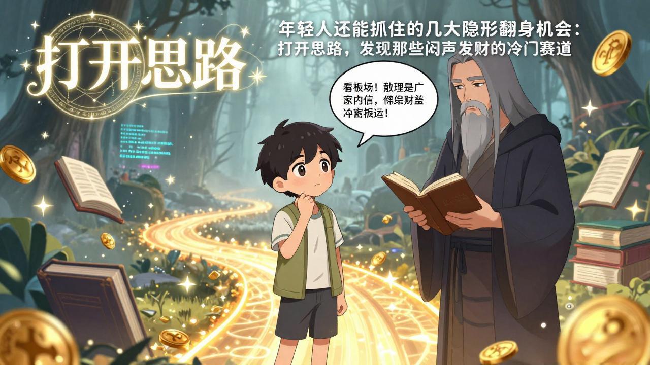 付费文1+2：年轻人还能抓住的几大隐形翻身机会：打开思路，发现那些闷声发财的冷门赛道-网赚项目平台