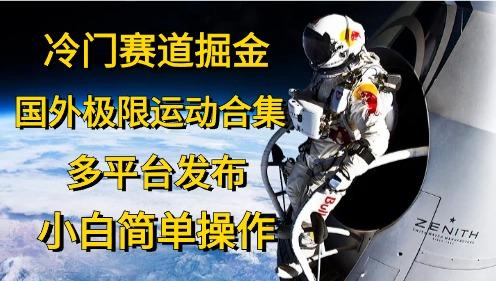 冷门赛道掘金，国外极限运动视频合集，多平台发布，小白简单操作-网赚项目平台