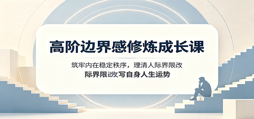 高阶边界感修炼成长课：筑牢内在稳定秩序，理清人际界限改写自身人生运势-网赚项目平台