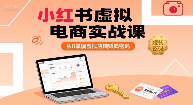 小红书虚拟电商实战课，从0掌握虚拟店铺賺钱密码(更新)-网赚项目平台