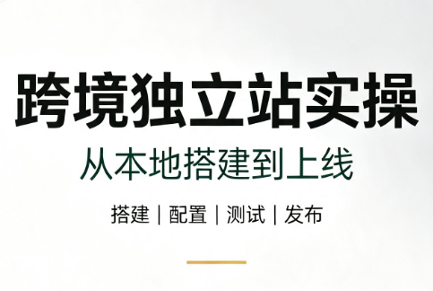 跨境独立站实操：从本地搭建到上线-网赚项目平台