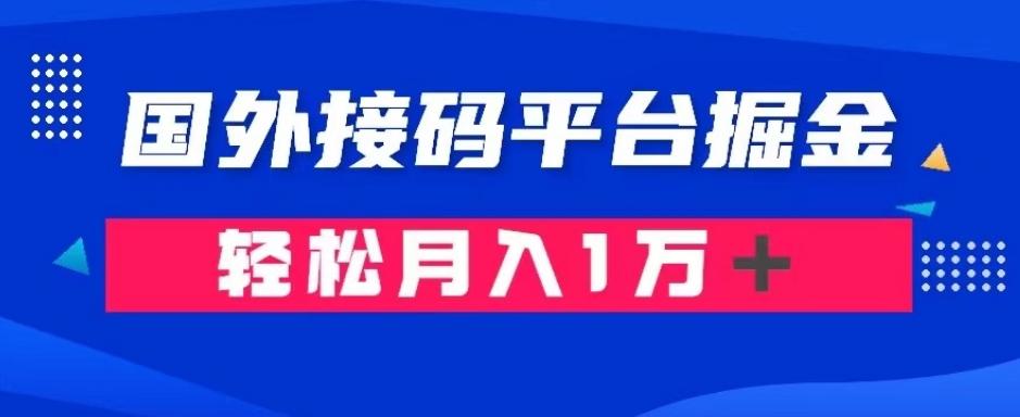 通过国外接码平台掘金：成本1.3，利润10＋，轻松月入1万＋【揭秘】-网赚项目平台