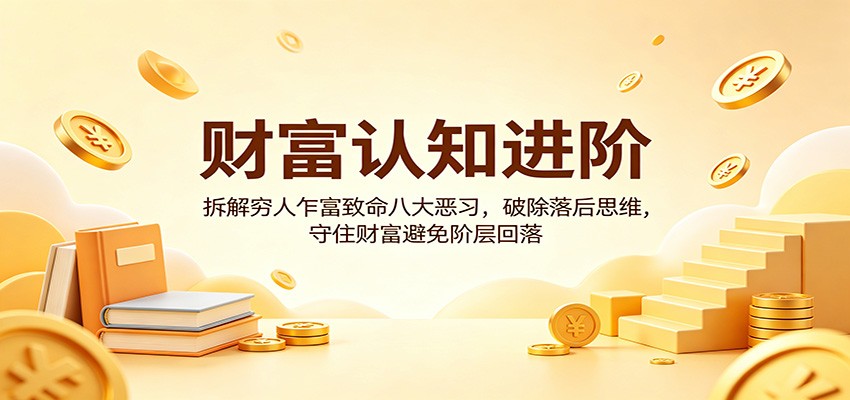 财富认知进阶：拆解穷人乍富致命八大恶习，破除落后思维，守住财富避免阶层回落-网赚项目平台