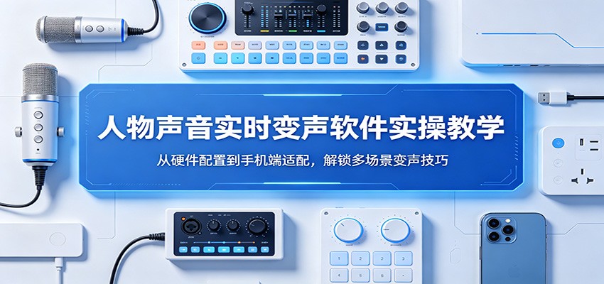 人物声音实时变声软件实操教学：从硬件配置到手机端适配，解锁多场景变声技巧-网赚项目平台