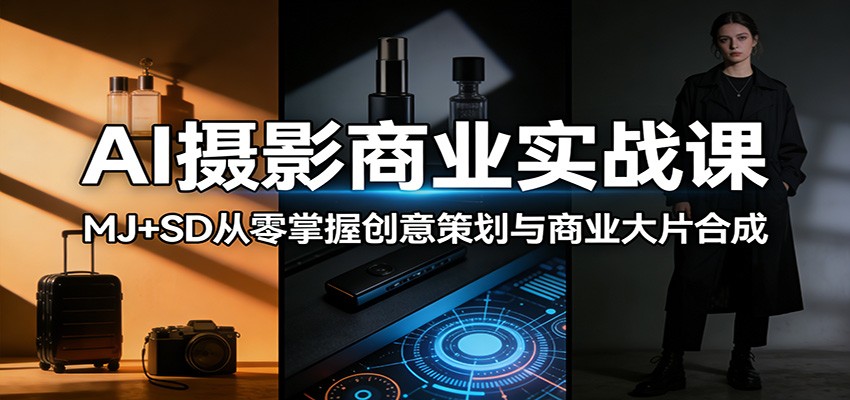 AI摄影商业实战课：MJ+SD从零掌握创意策划与商业大片合成-网赚项目平台