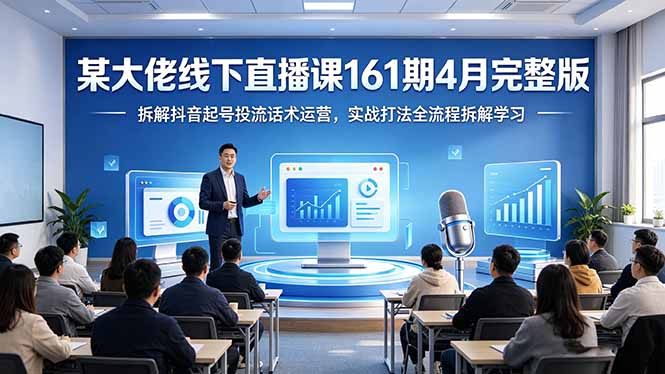 某大佬线下直播课161期4月完整版，拆解抖音起号投流话术运营，实战打法全流程拆解学习-网赚项目平台