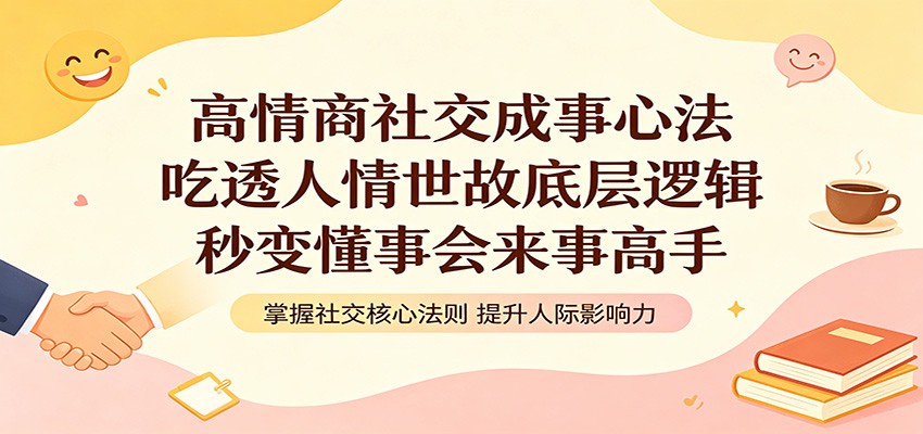高情商社交成事心法：吃透人情世故底层逻辑，秒变懂事会来事高手-网赚项目平台