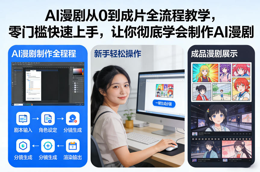 AI漫剧从0到成片全流程教学，零门槛快速上手，让你彻底学会制作AI漫剧【保姆级教程】-网赚项目平台