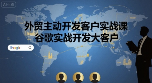 外贸主动开发客户实战课，谷歌实战开发大客户-网赚项目平台