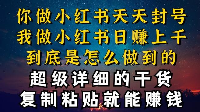 都知道小红书能引流私域变现，可为什么我能一天引流几十人变现上千，但你却频频封号违规被限流【揭秘】-网赚项目平台