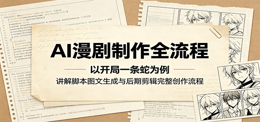 AI漫剧制作全流程：以开局一条蛇为例，讲解脚本图文生成与后期剪辑完整创作流程-网赚项目平台