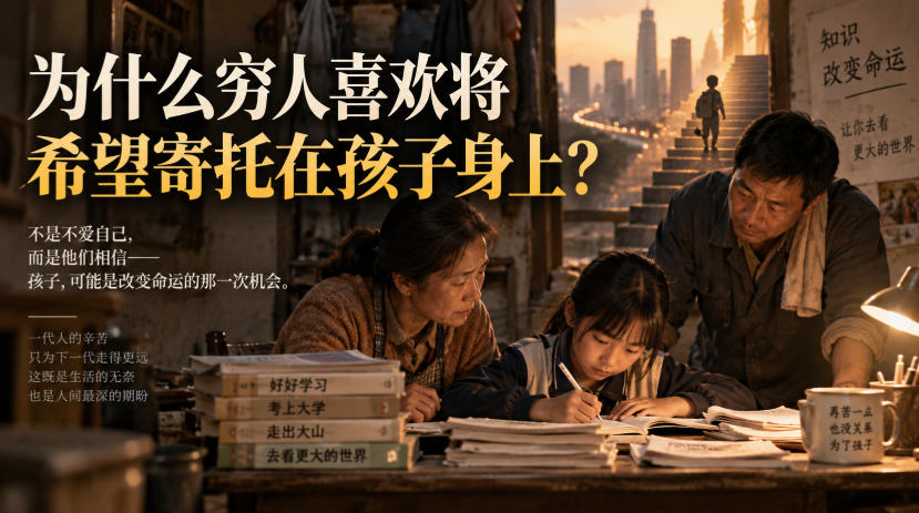 某社群精品文章：为什么穷人喜欢将希望寄托在孩子身上？-网赚项目平台