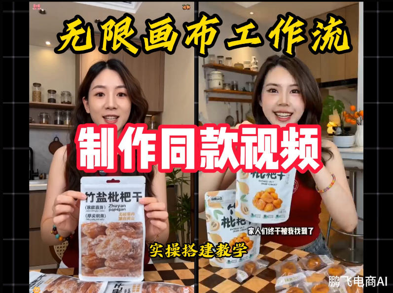 无限画布工作流一键复刻爆款带货视频，实操搭建，操作简单-网赚项目平台