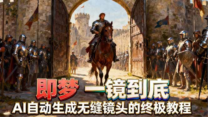 即梦AI一镜到底终极教程，智能补帧+运镜技巧，AI自动生成无缝丝滑长镜头高效出片-网赚项目平台