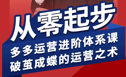 海神·拼多多运营进阶系统课(更新9月)-网赚项目平台