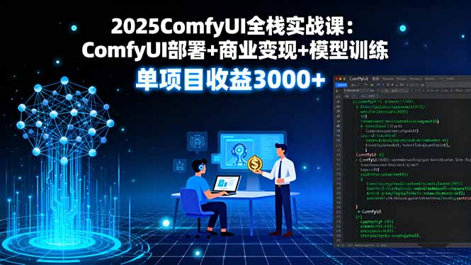 2025ComfyUI全栈实战课：ComfyUI部署+商业变现+模型训练，单项目收益3000+-网赚项目平台