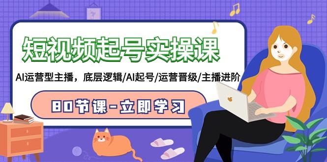 (9470期)短视频起号实操课，AI运营型主播，底层逻辑/AI起号/运营晋级/主播进阶/80节-网赚项目平台
