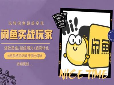 手把手教你0到1系统玩转闲鱼变现，爆款思维/超级曝光/超高转化-网赚项目平台
