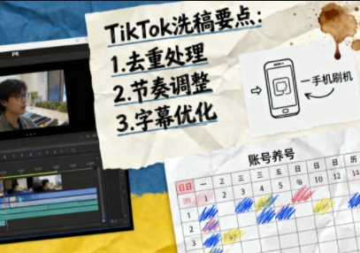 TikTok洗稿剪辑全流程课-网赚项目平台