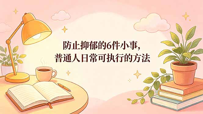 付费文章：防止抑郁的6件小事，普通人日常可执行的方法-网赚项目平台